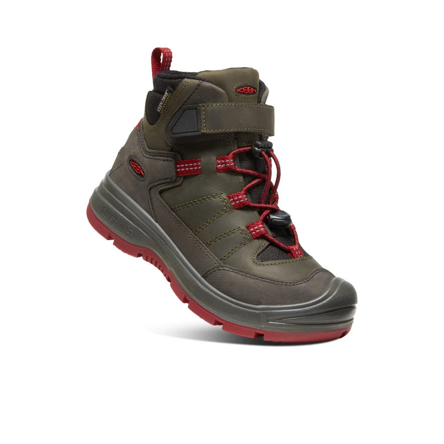 Keen Redwood Waterproof Mid Stiefel Für Jugendliche | Steel Grey/Red Dahlia 5 Keen Redwood Waterproof Mid Stiefel Für Jugendliche | Steel Grey/Red Dahlia – Bild 3
