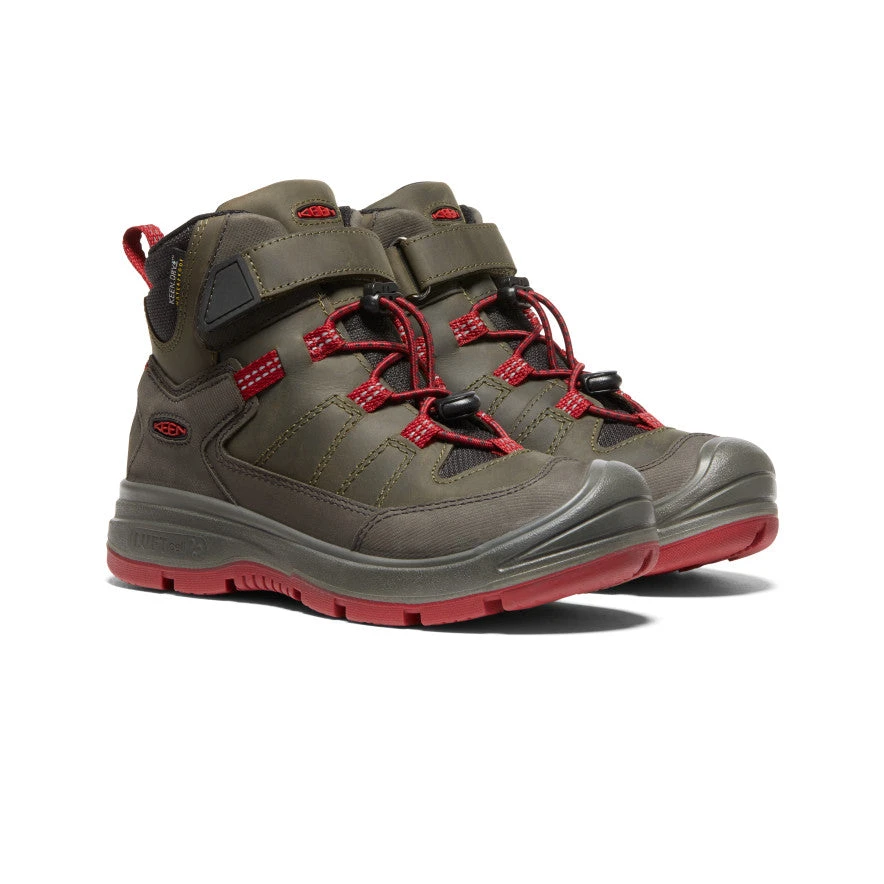 Keen Redwood Waterproof Mid Stiefel Für Jugendliche | Steel Grey/Red Dahlia 4 Keen Redwood Waterproof Mid Stiefel Für Jugendliche | Steel Grey/Red Dahlia – Bild 2