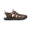 Keen Clearwater Leather CNX Sandale Für Herren | Dark Earth/Black