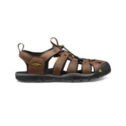 Keen Clearwater Leather CNX Sandale Für Herren | Dark Earth/Black
