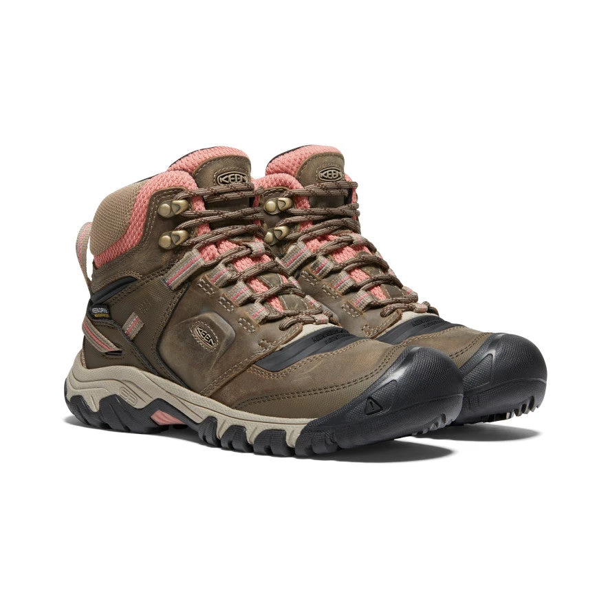Keen Ridge Flex Waterproof Wanderstiefel Für Damen | Timberwolf/Brick Dust 4 Keen Ridge Flex Waterproof Wanderstiefel Für Damen | Timberwolf/Brick Dust – Bild 2